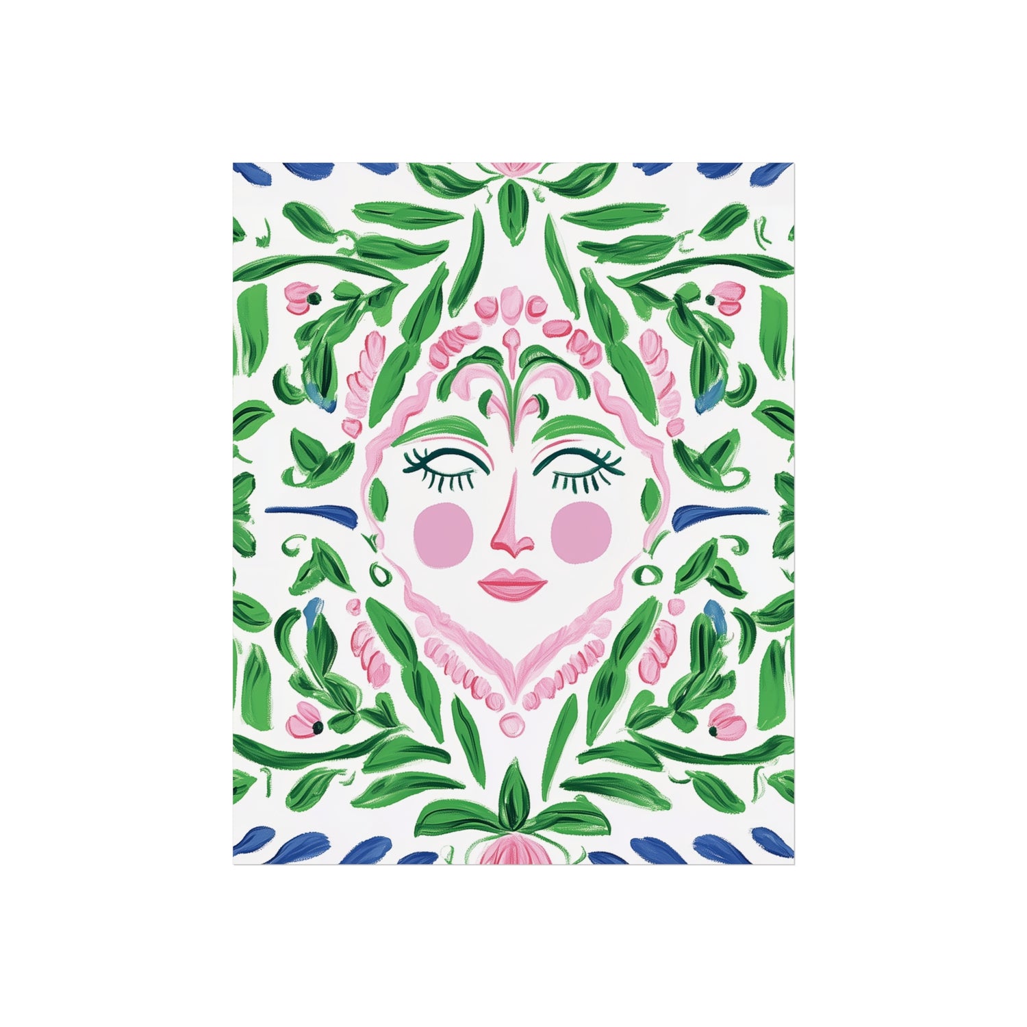 Floral Spirit Face Fine Art Poster