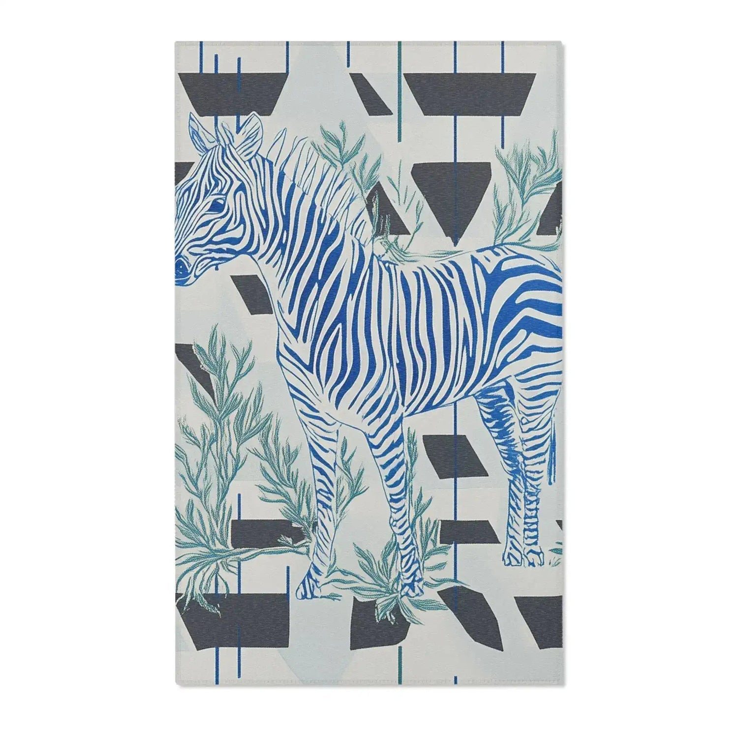 Geometric Safari Zebra Accent Rug