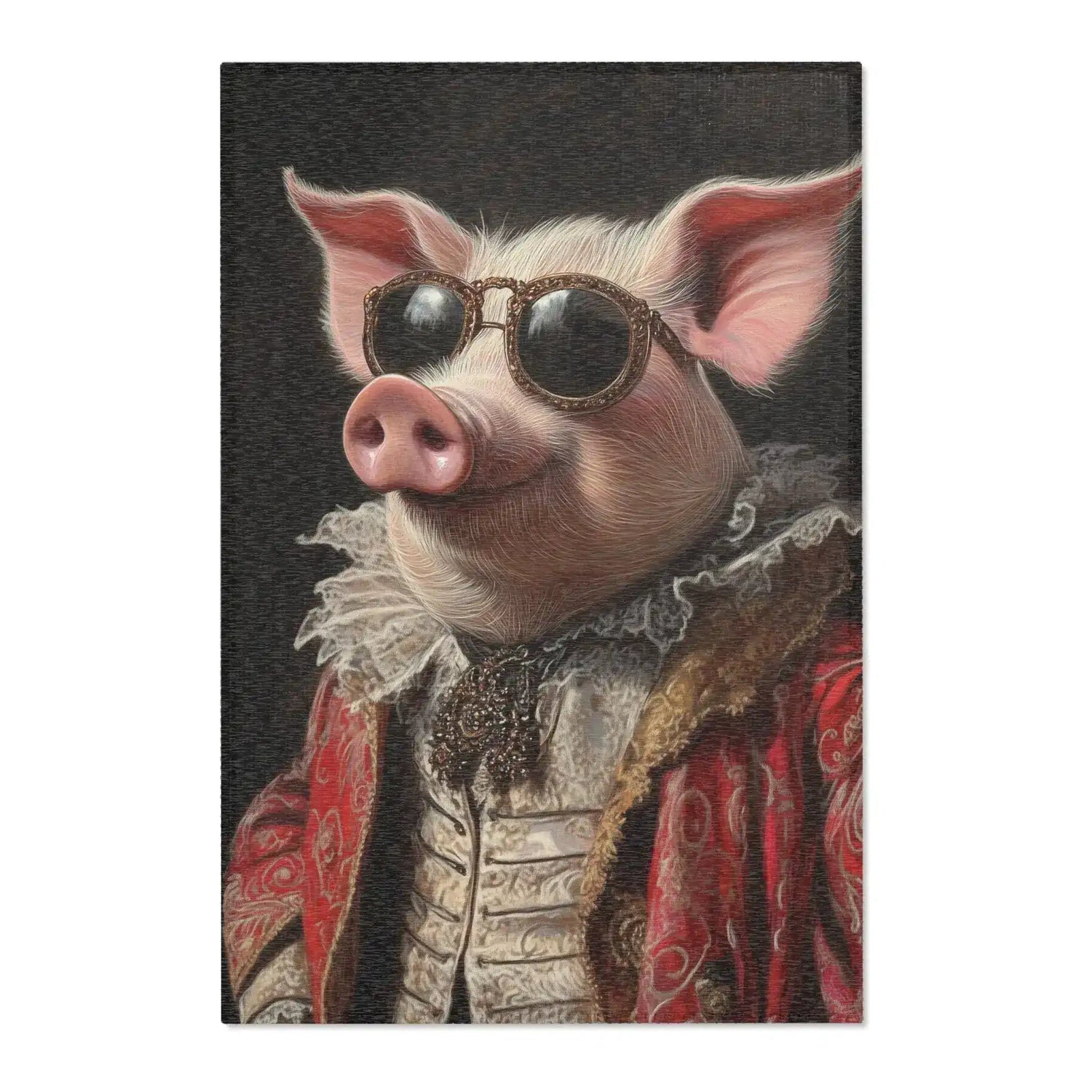 Grand Duke Swine Regal Pig Accent Rug