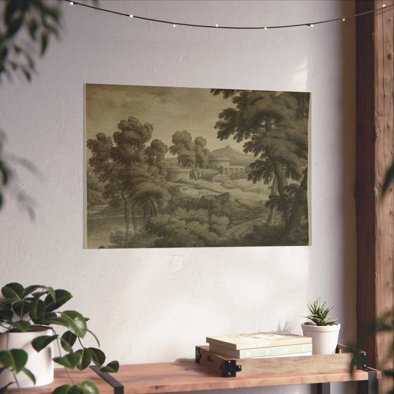 Italianate Landscape with Castle - Nicolas Poussin Fine Art Poster