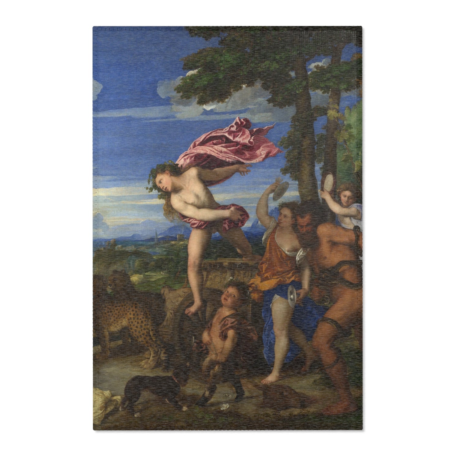 Bacchus and Ariadne - Titian Area Rug
