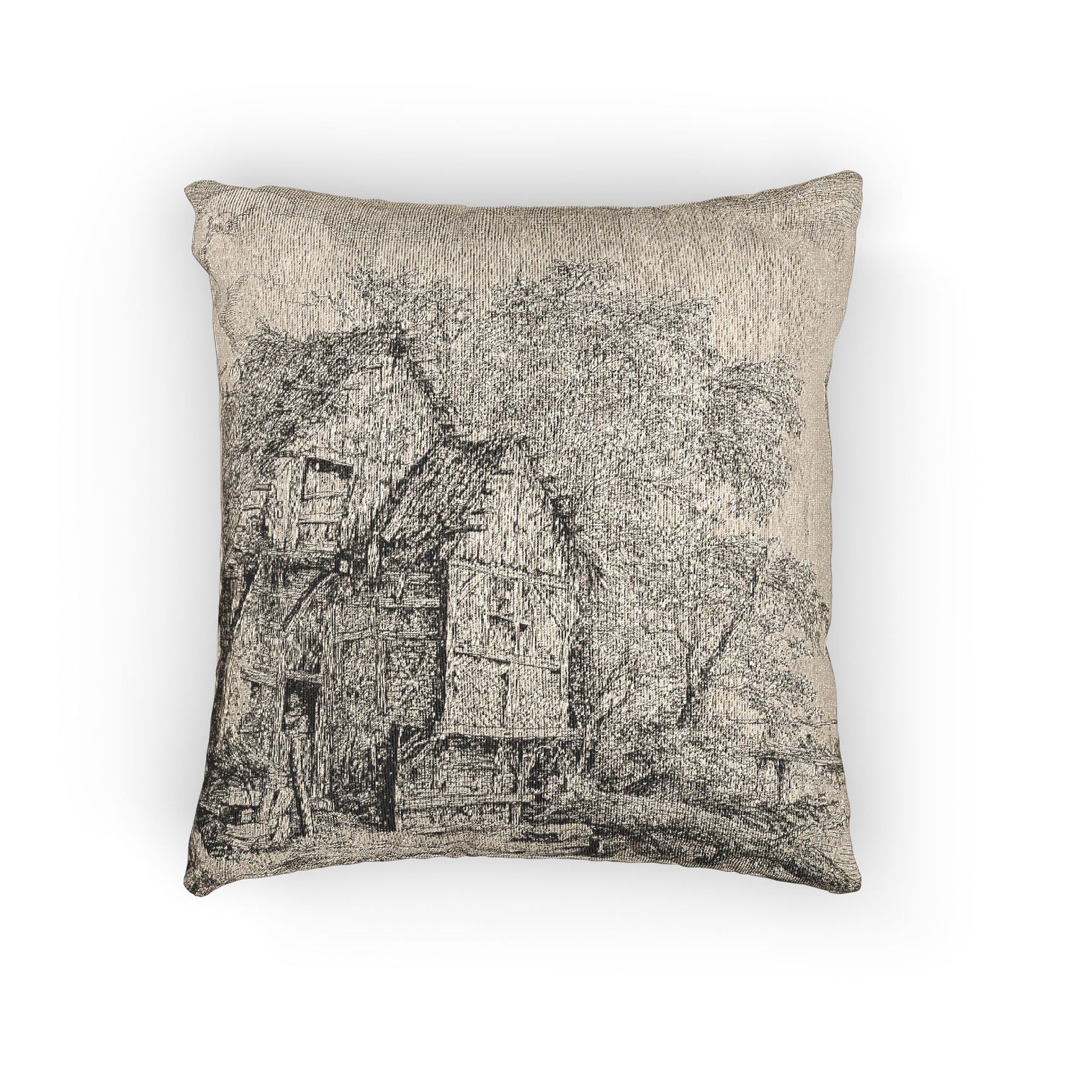 Jacob van Ruisdael - The Little Bridge | Woven Pillow