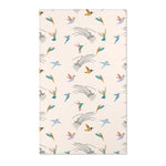 Colorful Hummingbirds on Cream Accent Rug