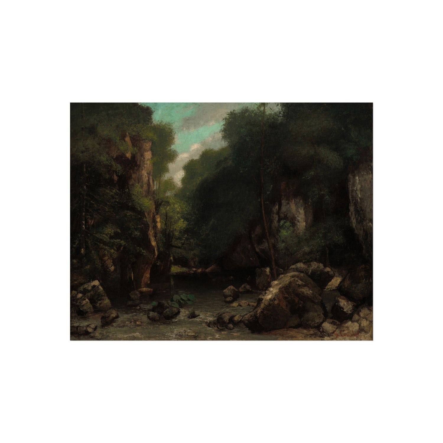 Gustave Courbet - The Valley of Les Puits-Noir | Fine Art Poster