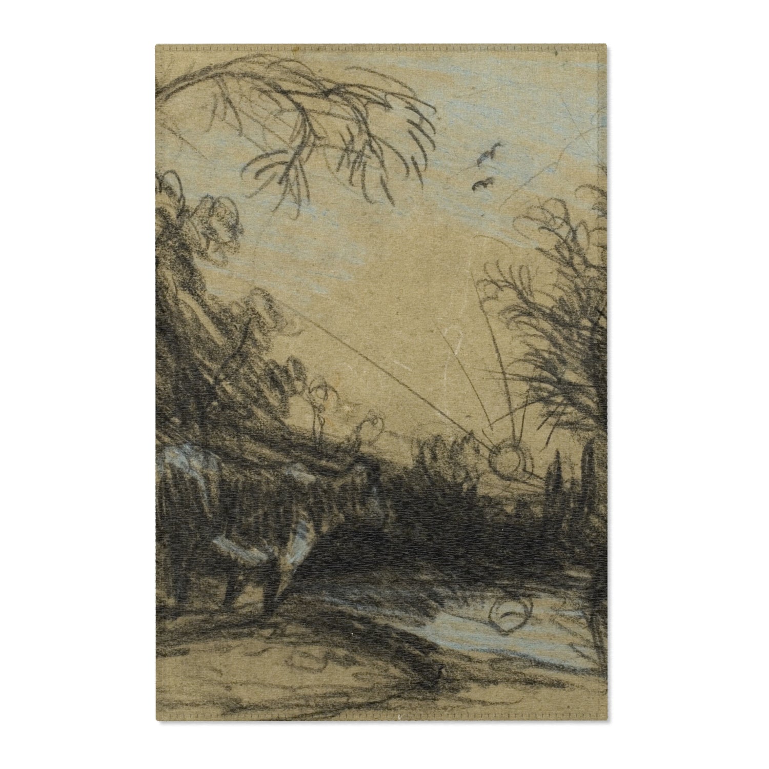 Landscape with Cows - John Constable Area Rug