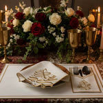 Elegant Lettering Placemats styled in a room setting