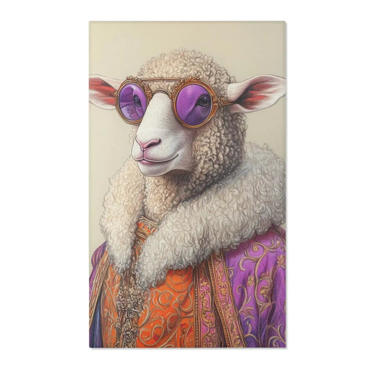 Majestic Fleece Noble Sheep Accent Rug