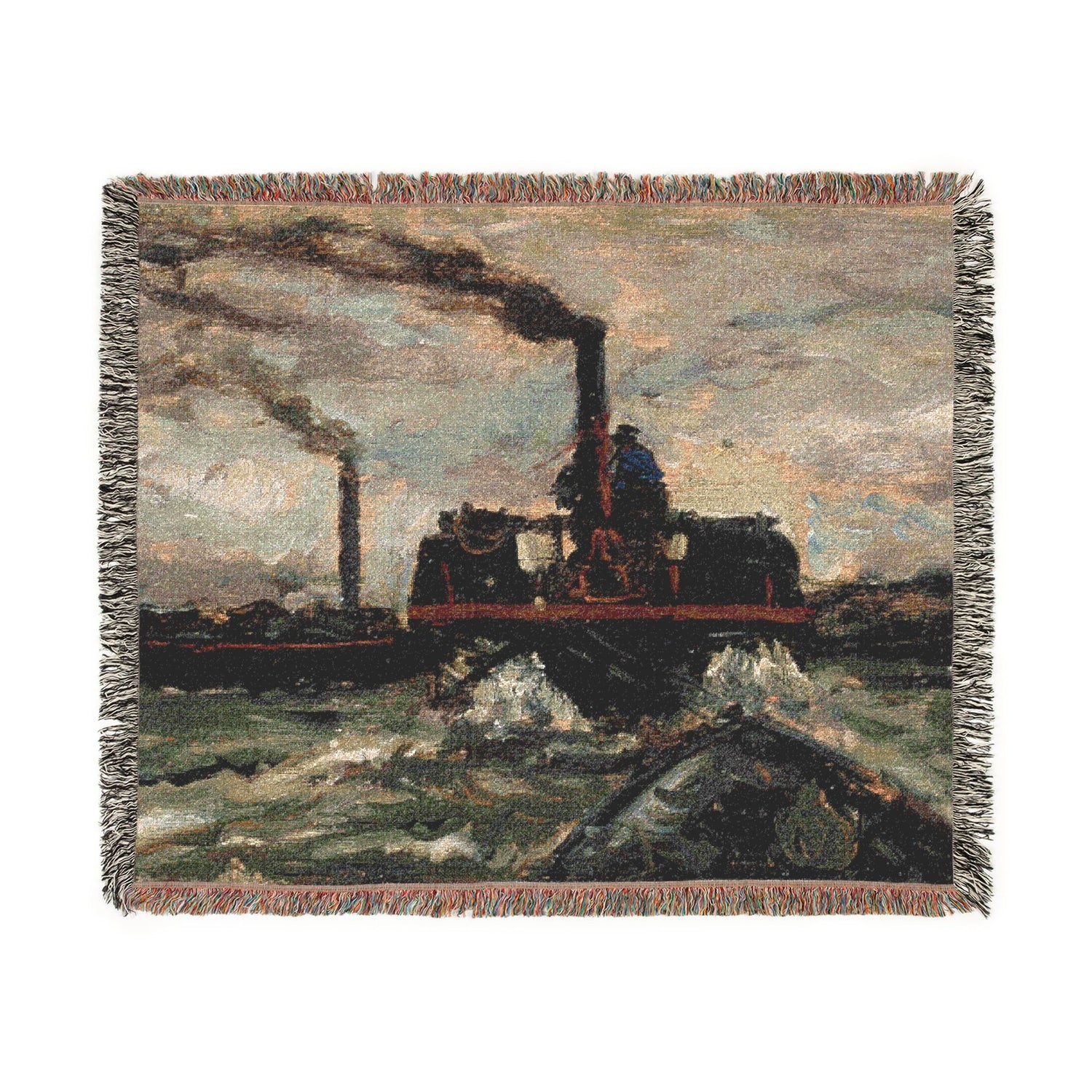 River Boat - Charles François Daubigny Tapestry Blanket