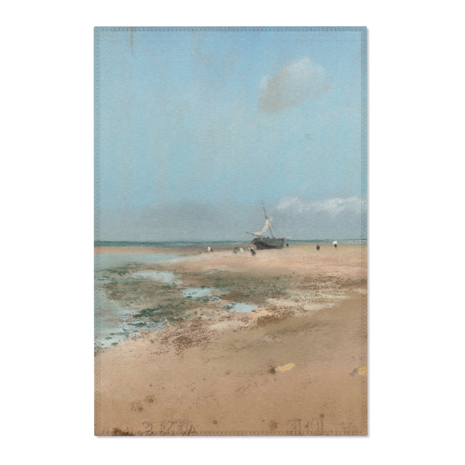 Beach at Low Tide - Hilaire Germain Edgar Degas Area Rug