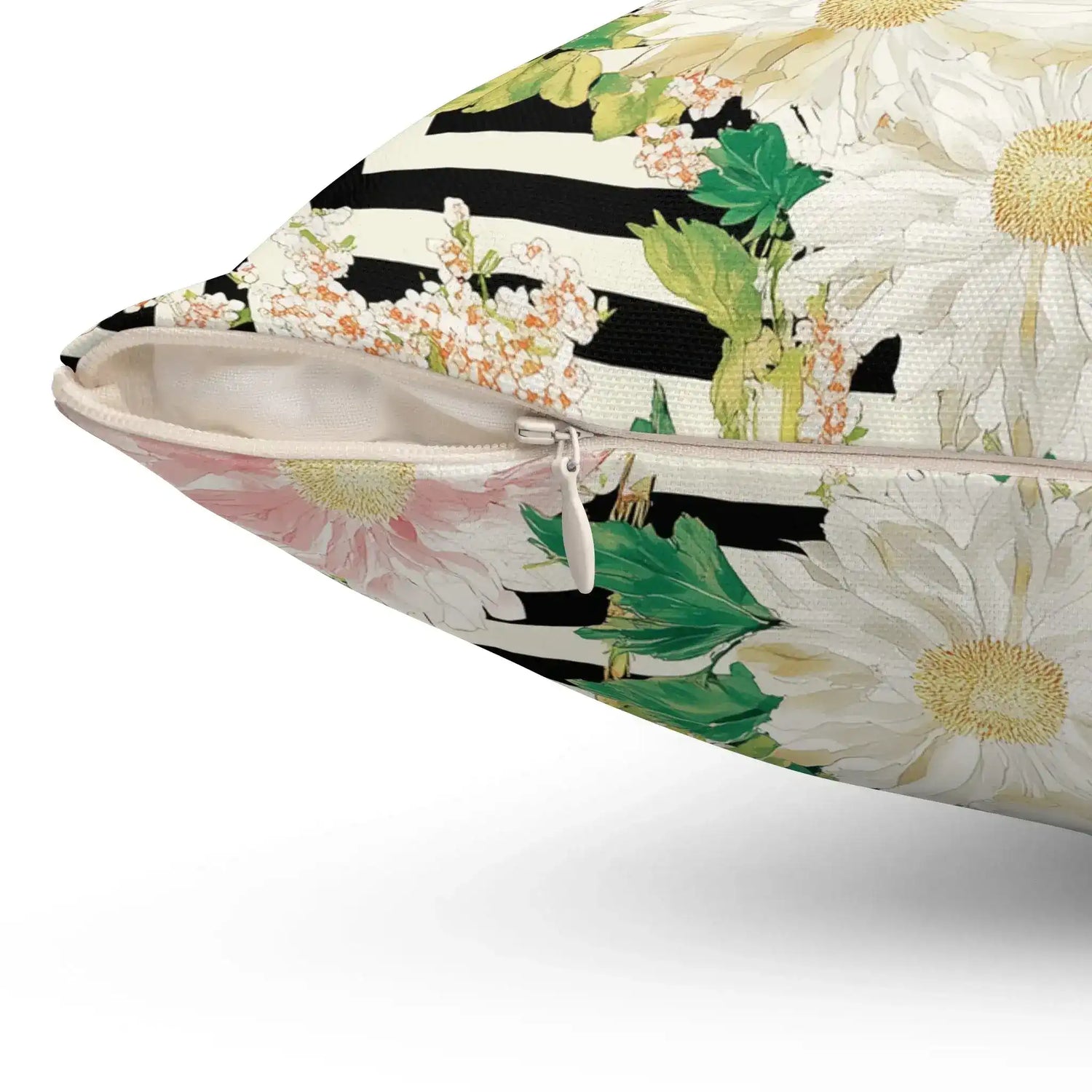 Opulent Crane & Dahlia Throw Pillow