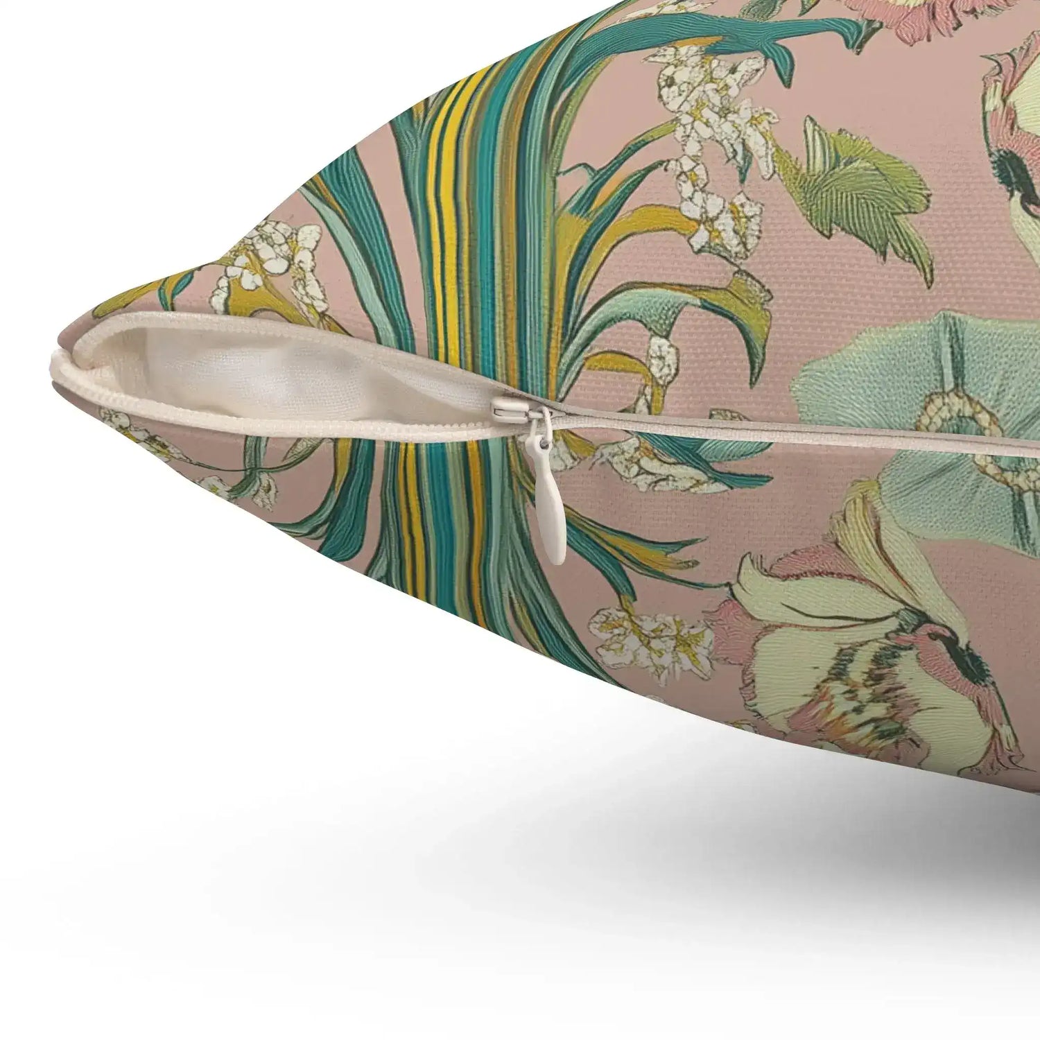 Romantic Meadow Bloom Throw Pillow