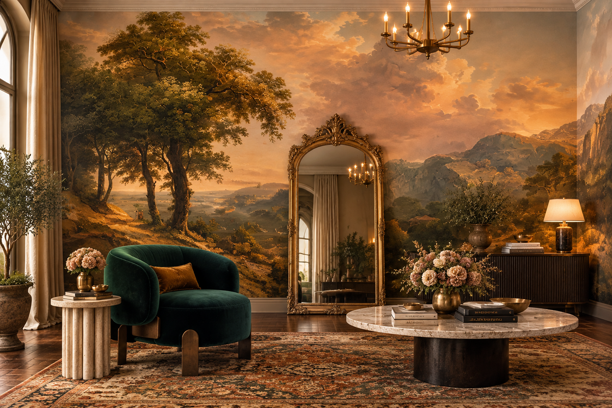 Golden Hour Valley Picturesque Wallpaper
