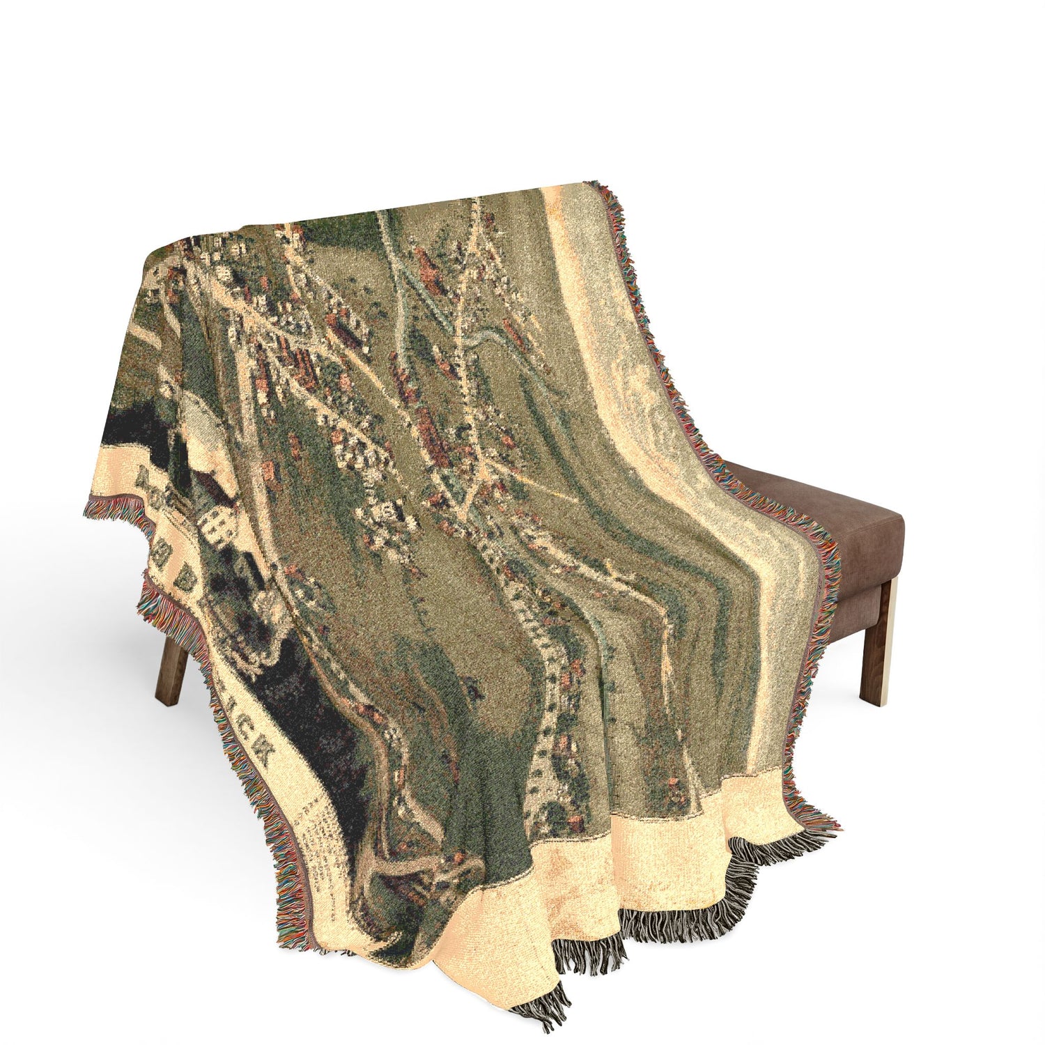 North Berwick, York Co., Maine 1877 Woven Throw Blanket