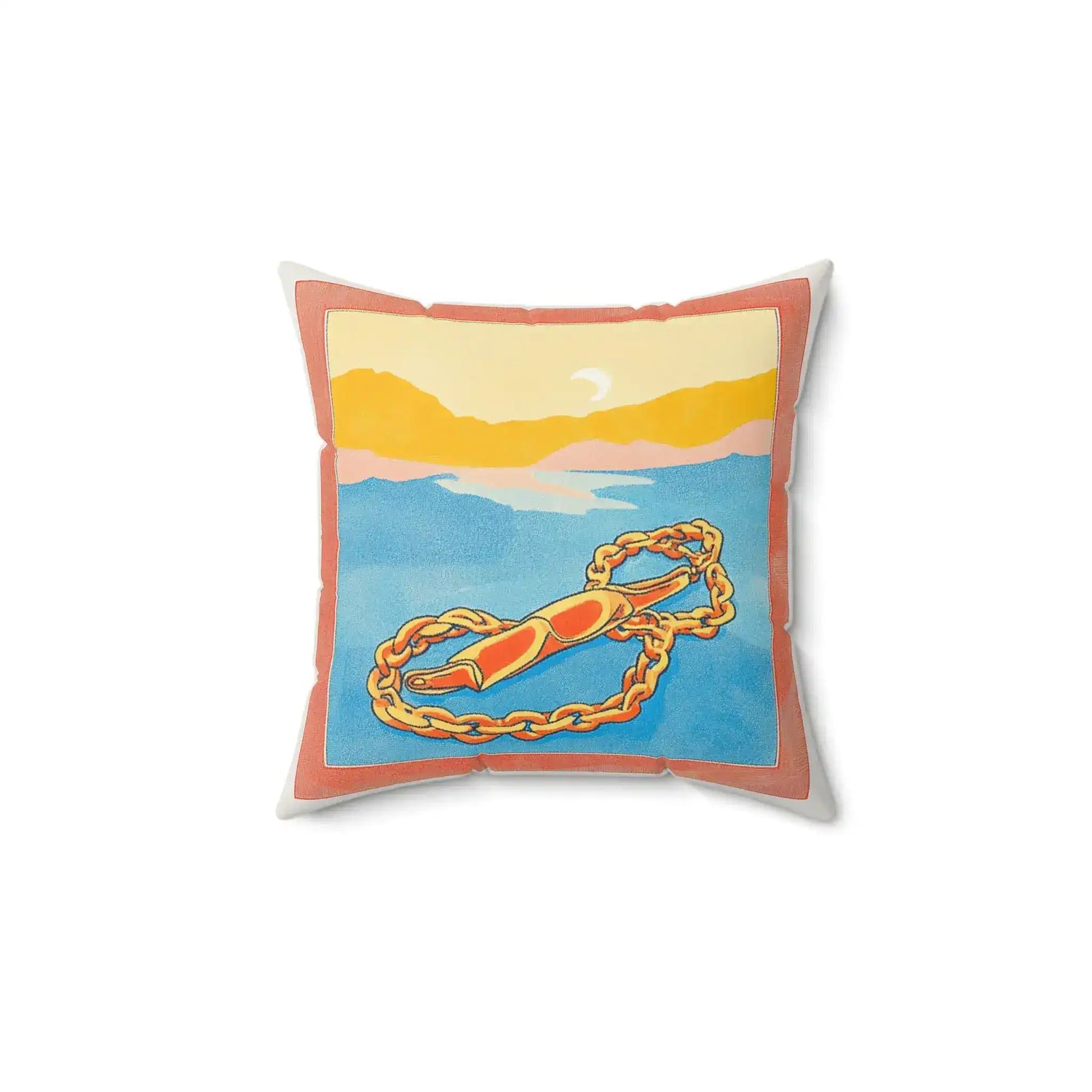 Golden Chain Horizon Throw Pillow