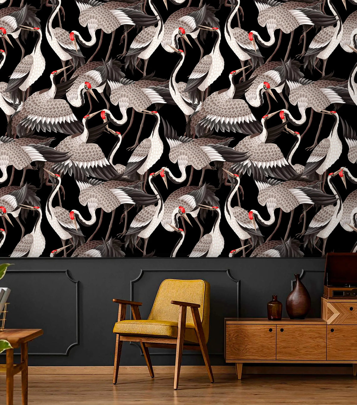 Graceful Crane Haven Wallpaper