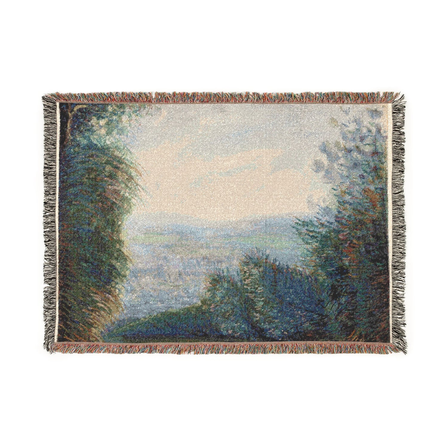 The Auvers Valley on the Oise River - Pierre-Auguste Renoir Tapestry Blanket
