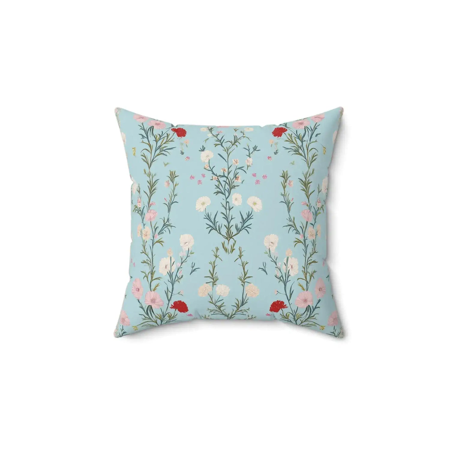 Vintage Floral Garden Throw Pillow