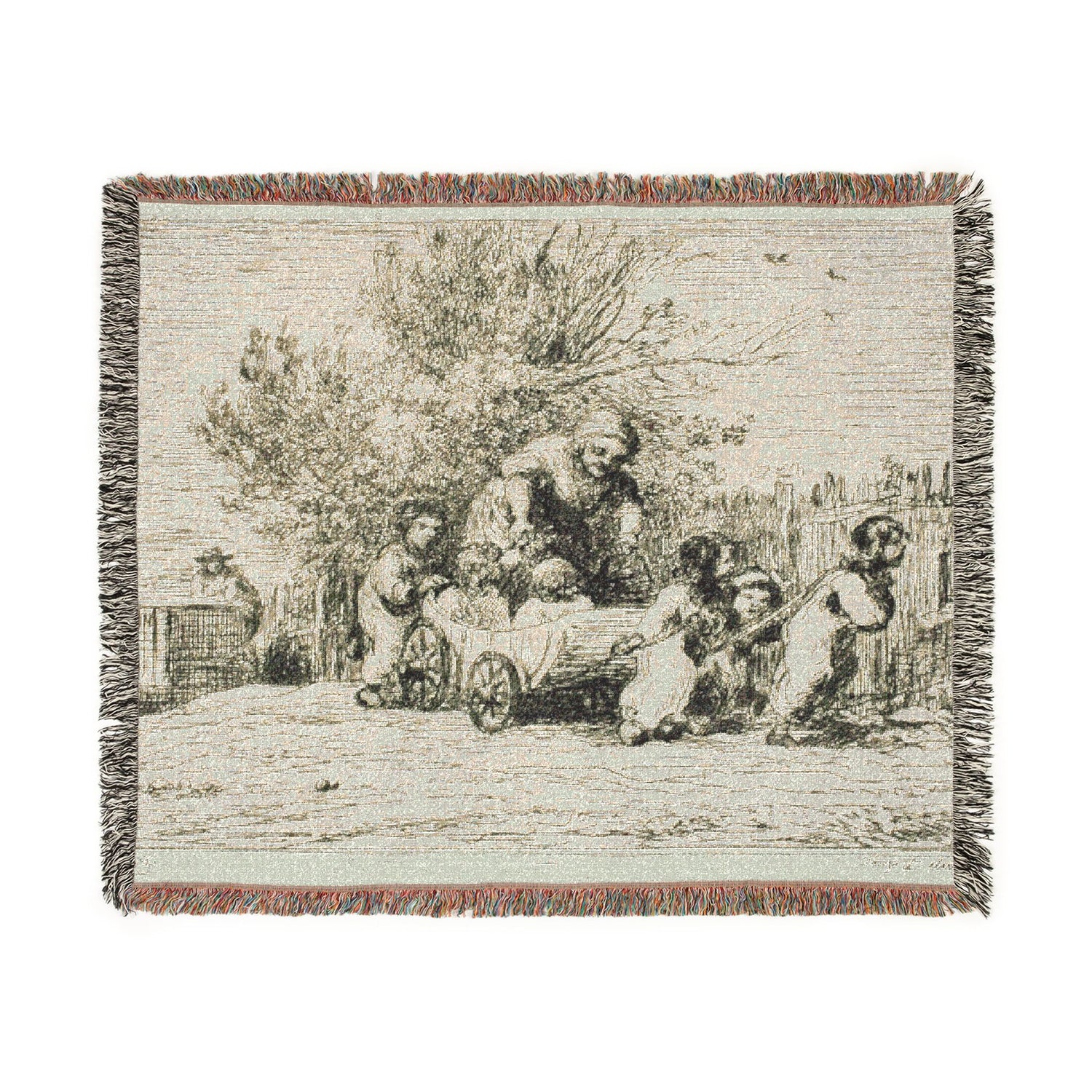 The Heritage of the Wagon - Charles François Daubigny Tapestry Blanket