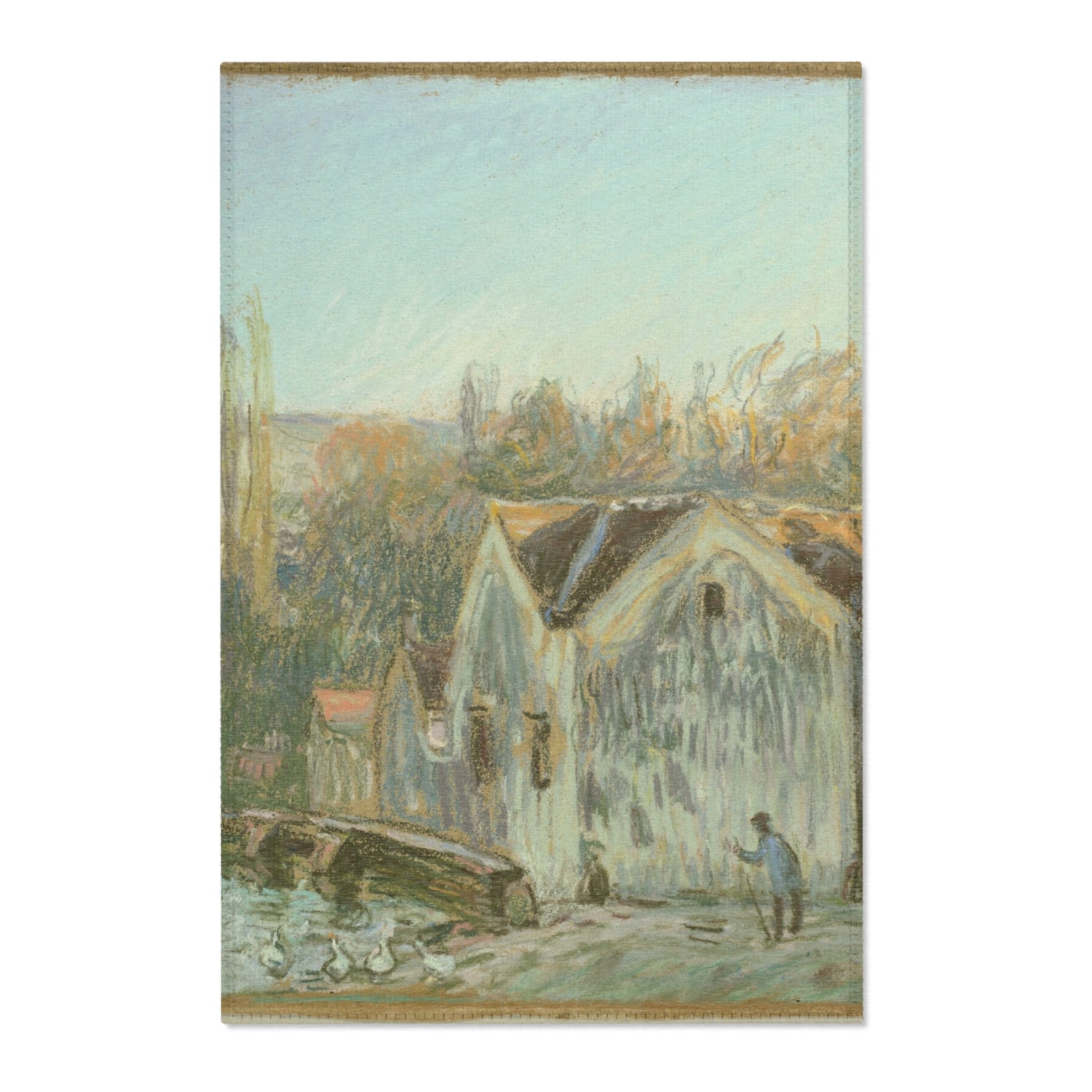 A Corner of Moret-sur-Loing - Alfred Sisley Area Rug