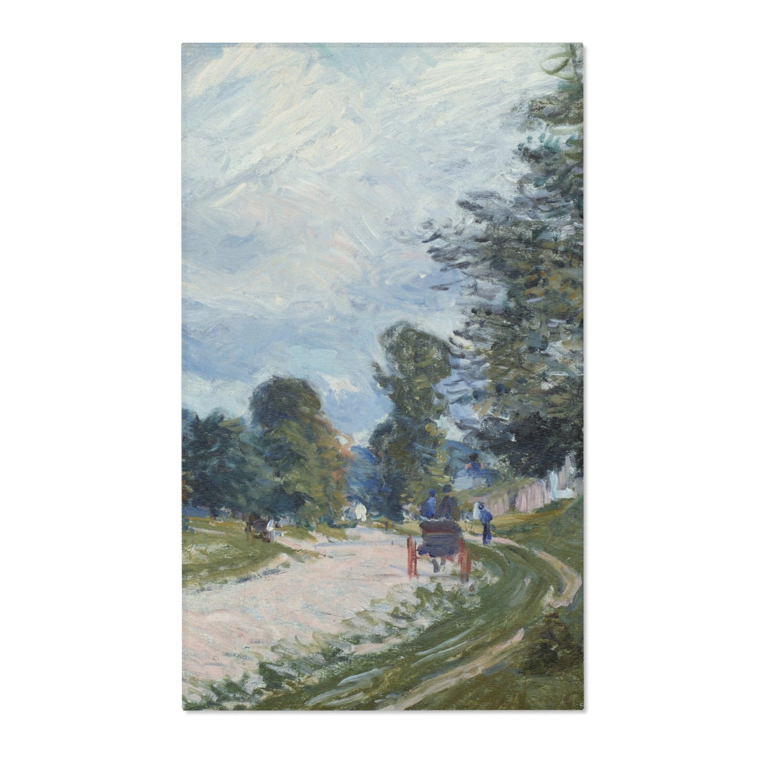 A Turn in the Road - Alfred Sisley Area Rug