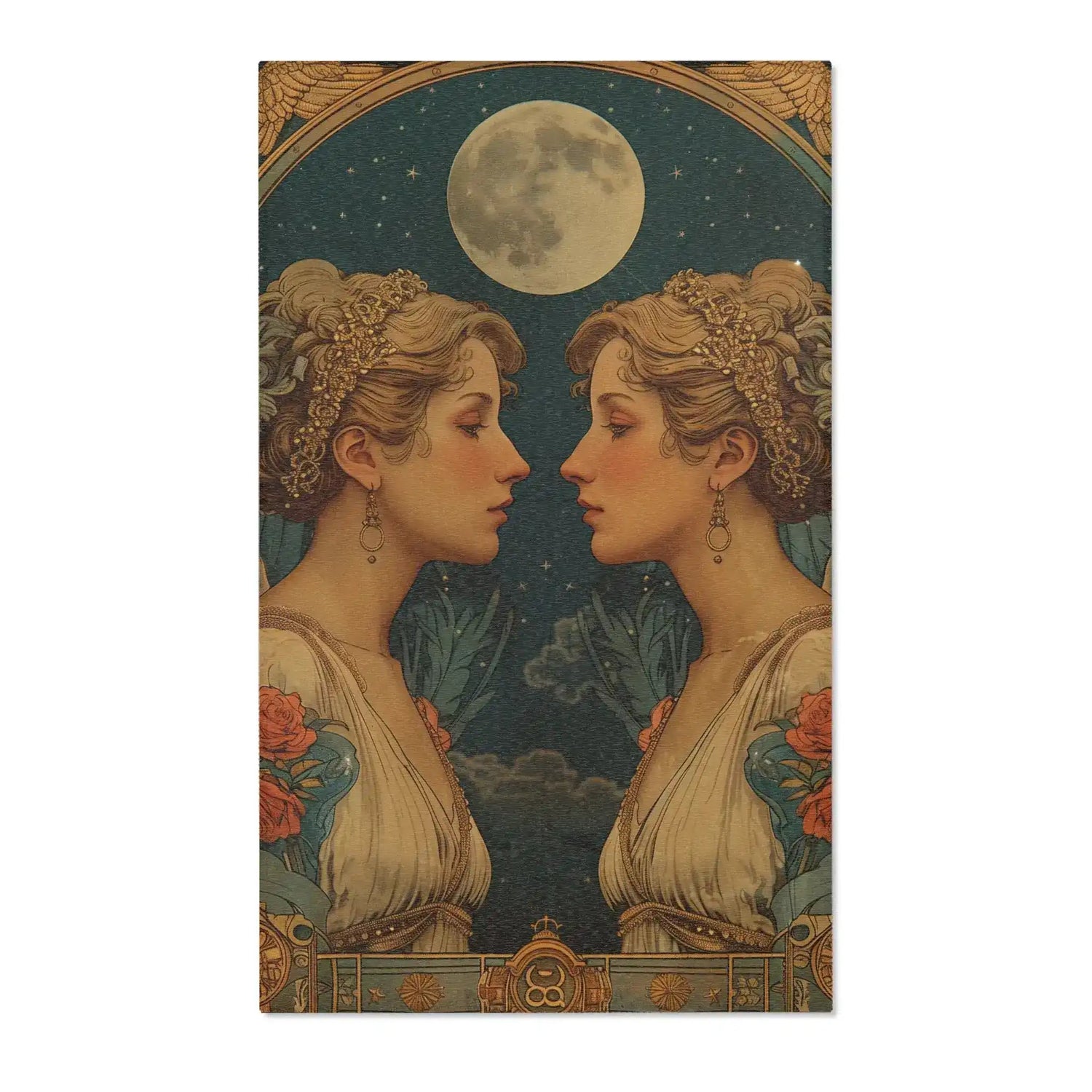 Gemini Zodiac Vintage Accent Rug