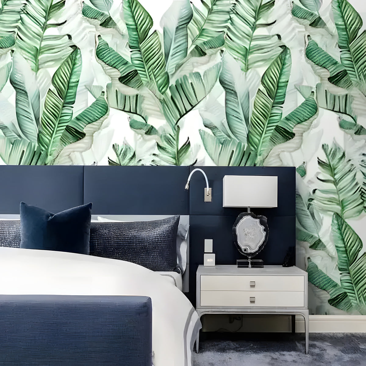 Oversized Banana Leaves Wallpaper 84" W x 96" H - MAIA HOMES