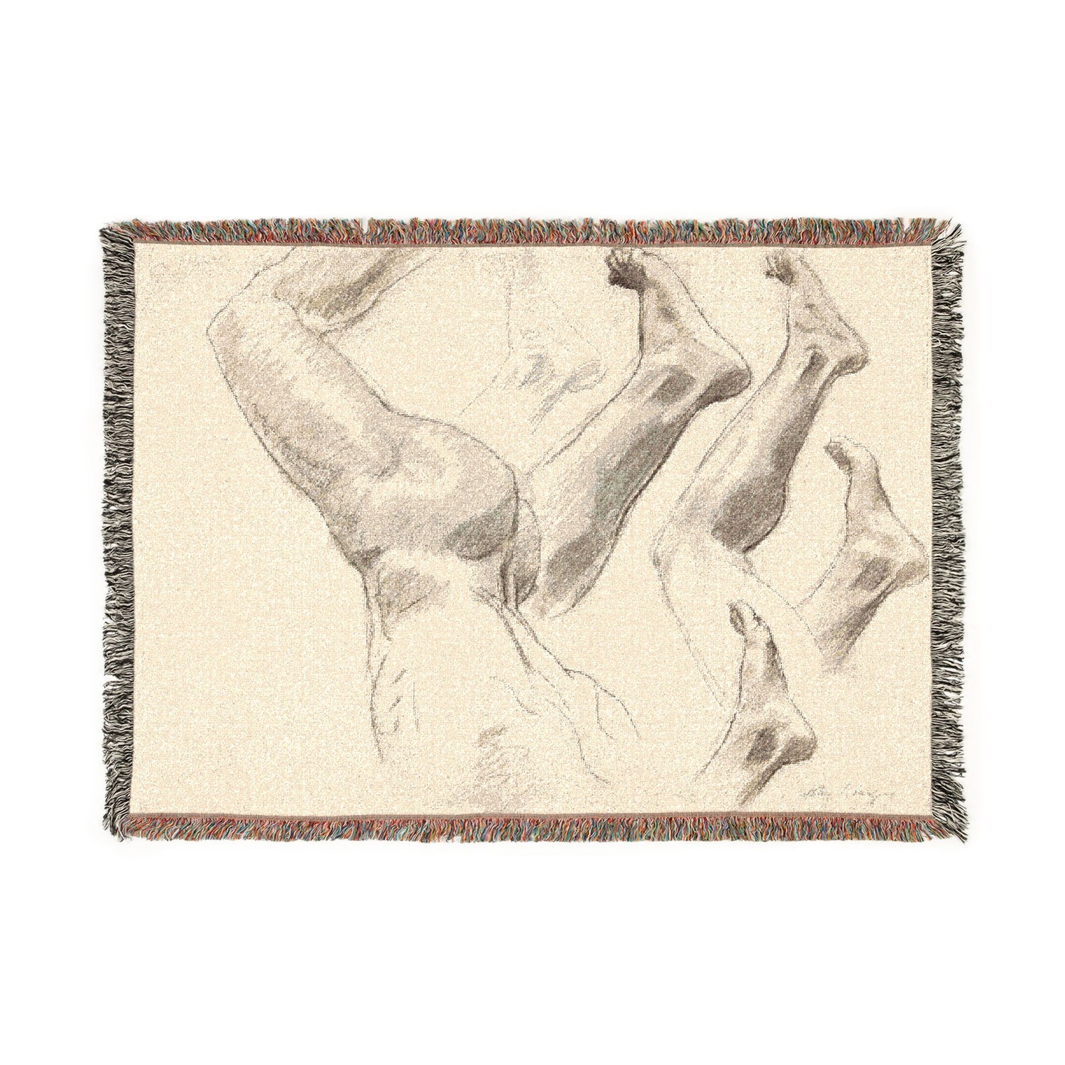 Sketches of Legs and Feet - John Singer Sargent Tapestry Blanket