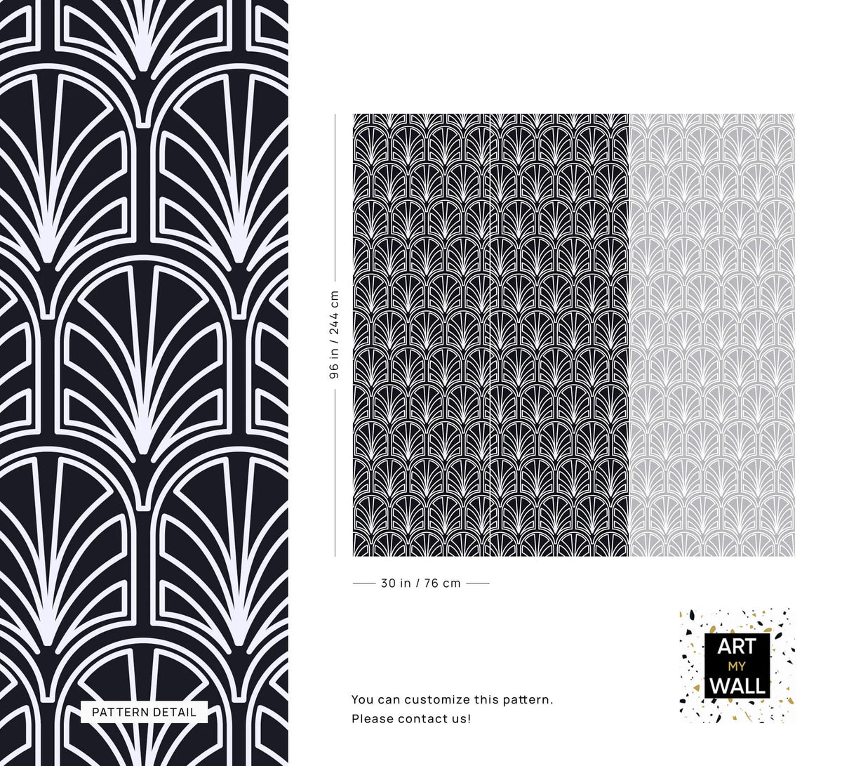 Monochrome Vintage Geometric Wallpaper