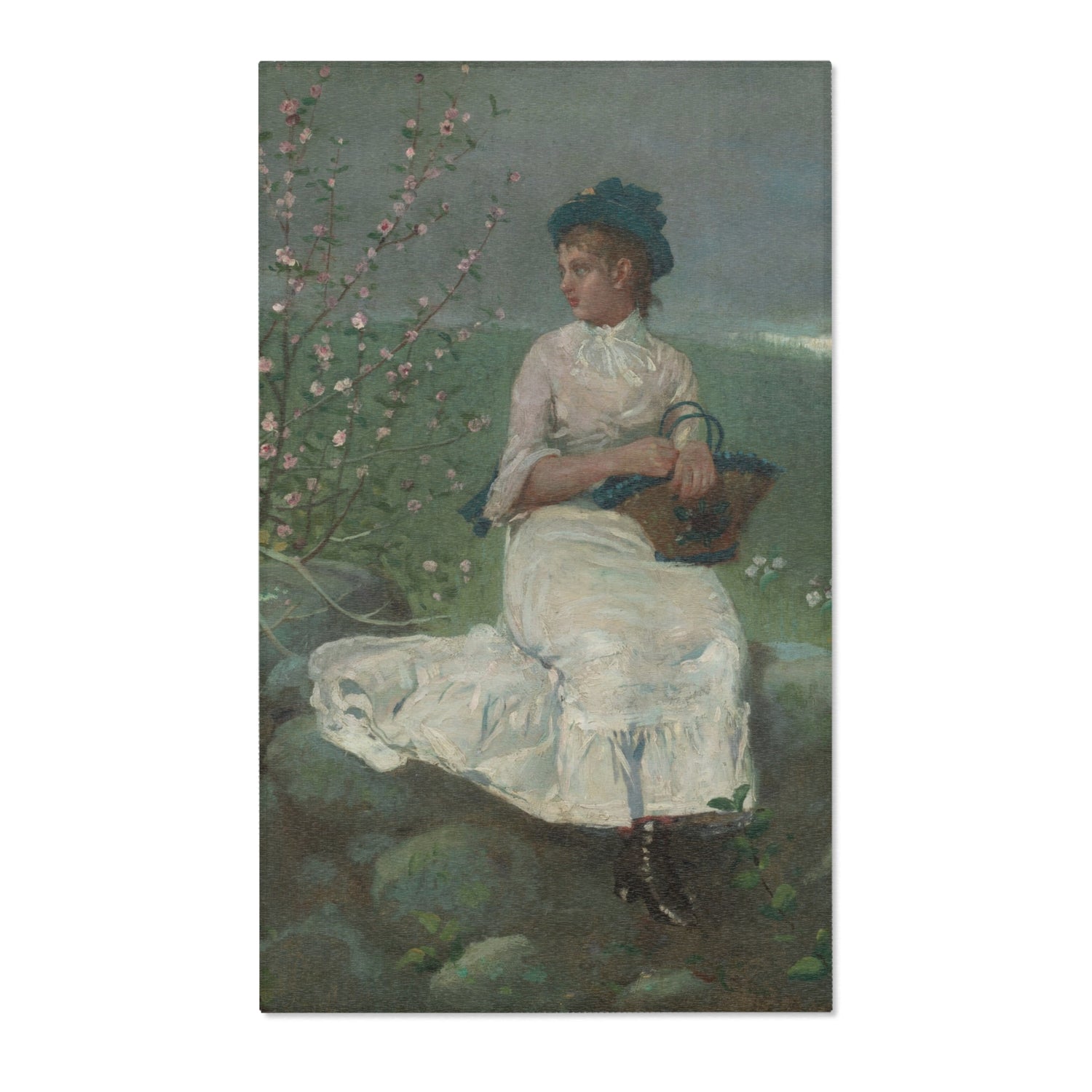 Peach Blossoms - Winslow Homer Area Rug