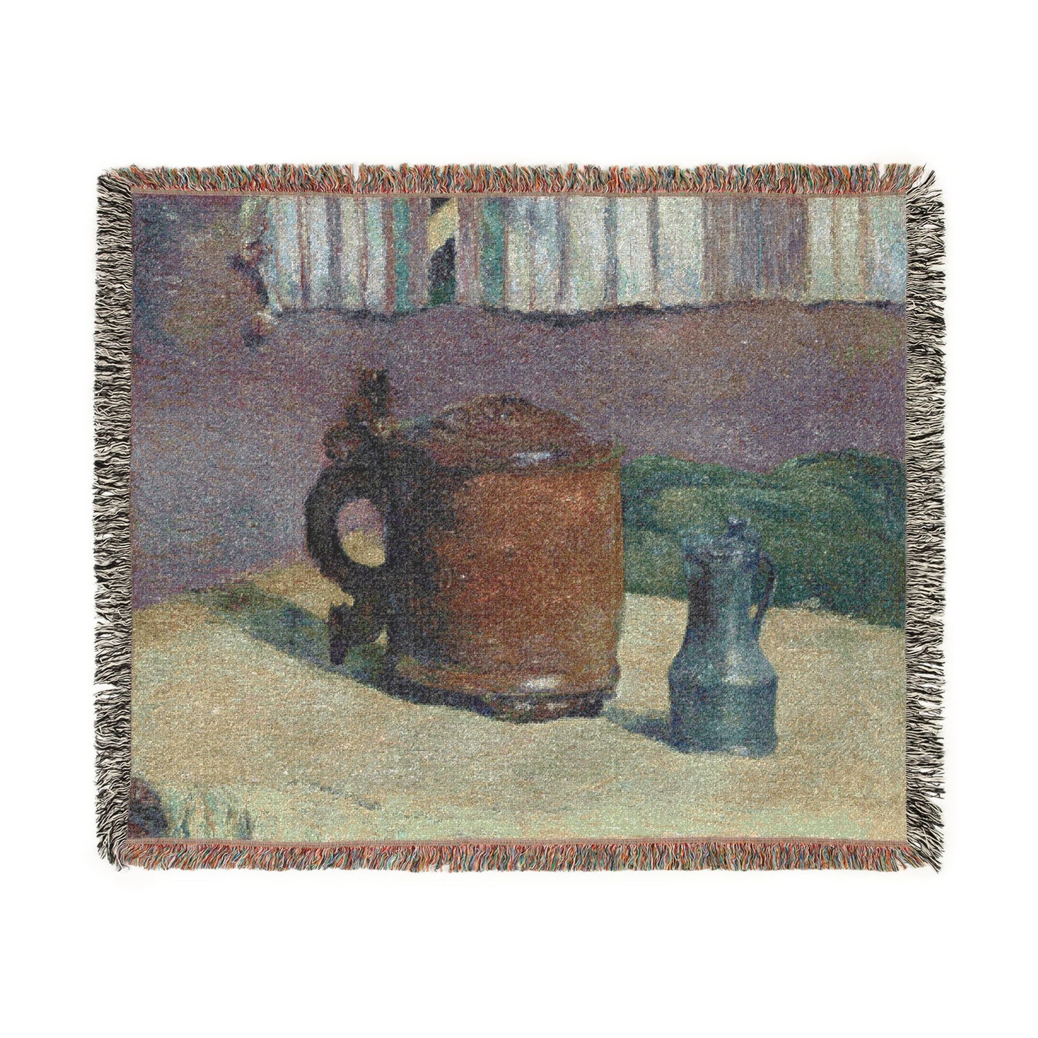 Still Life Wood Tankard and Metal Pitcher - Paul Gauguin Tapestry Blanket