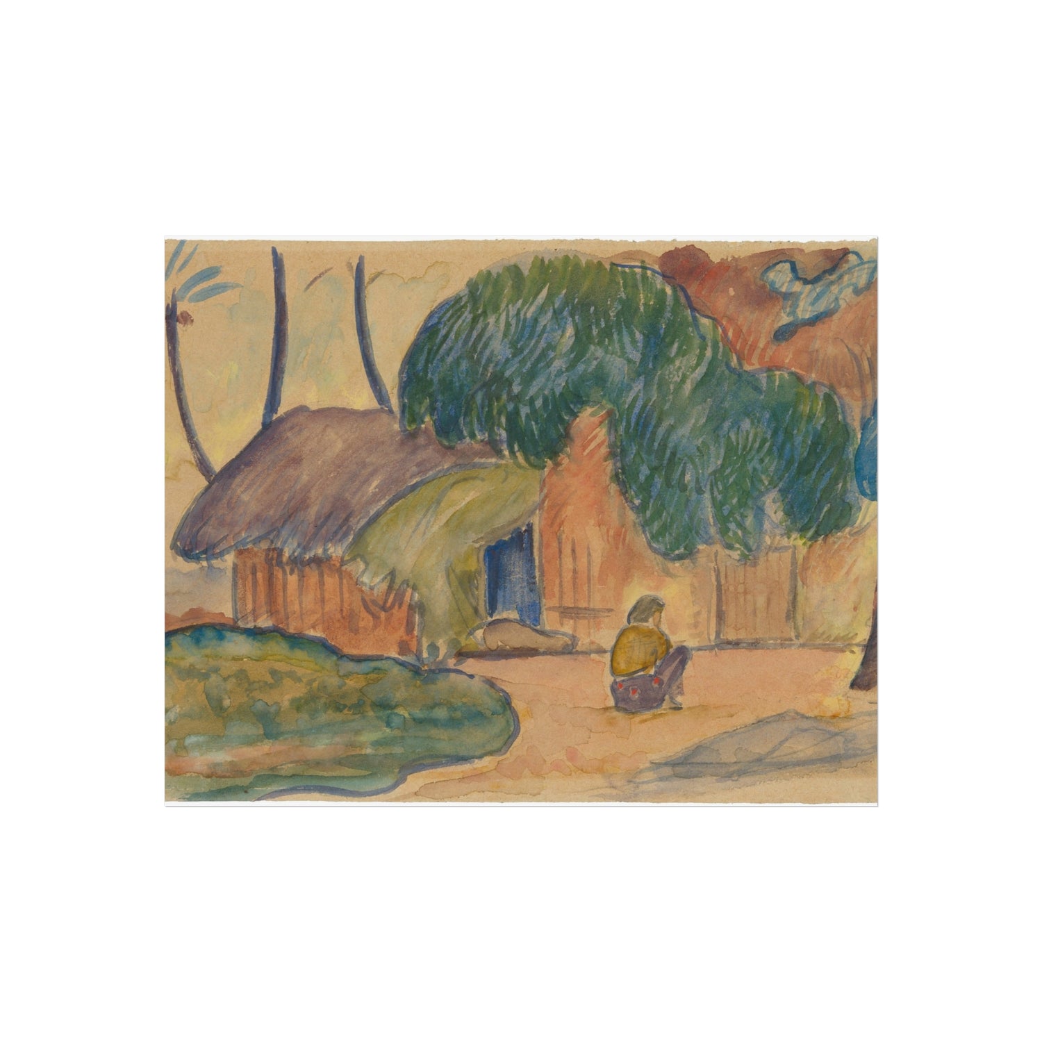 Paul Gauguin - Tahitian Hut | Fine Art Poster