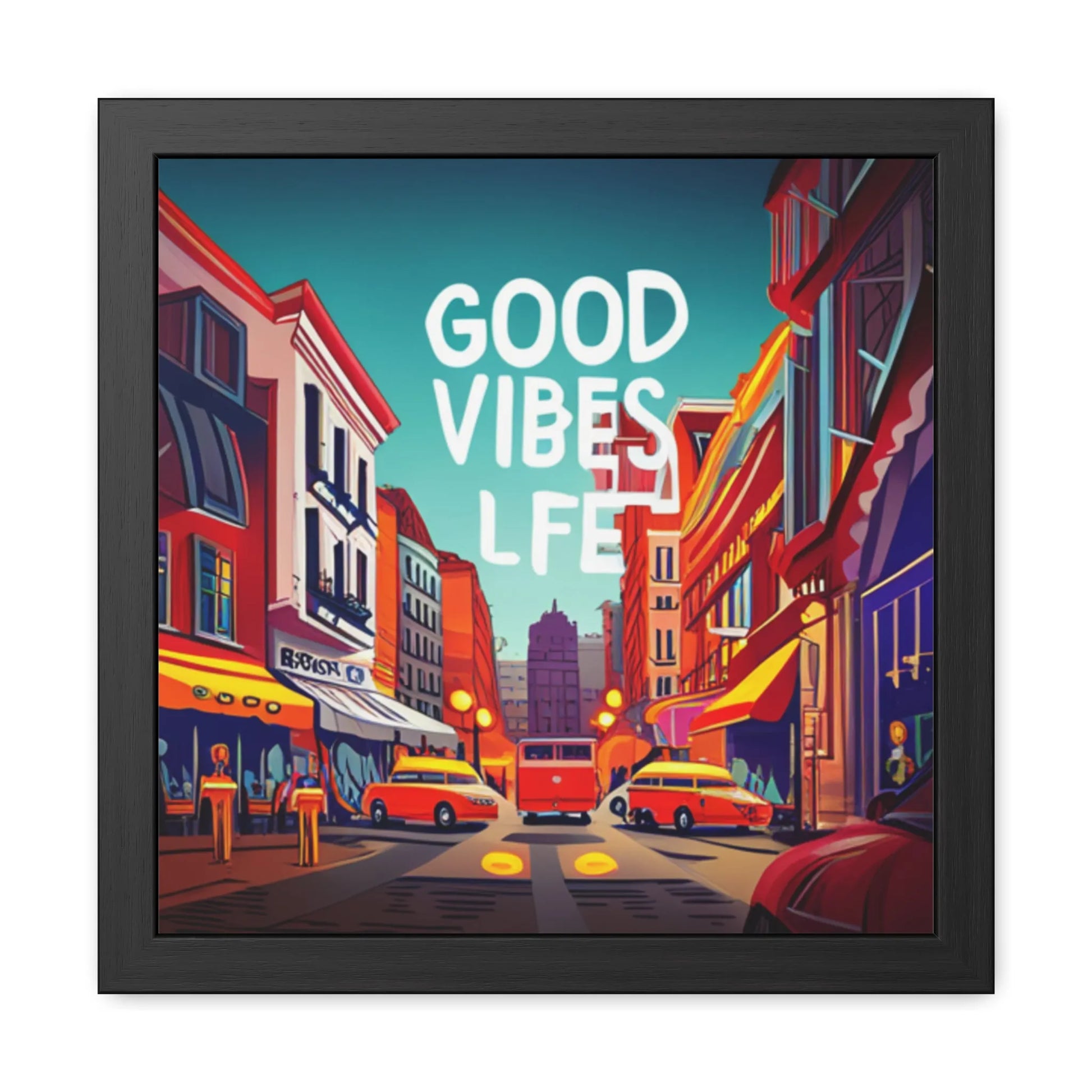 Good Vibes City Dreams Poster Wall Art 16″ x 16″ Semi Glossy