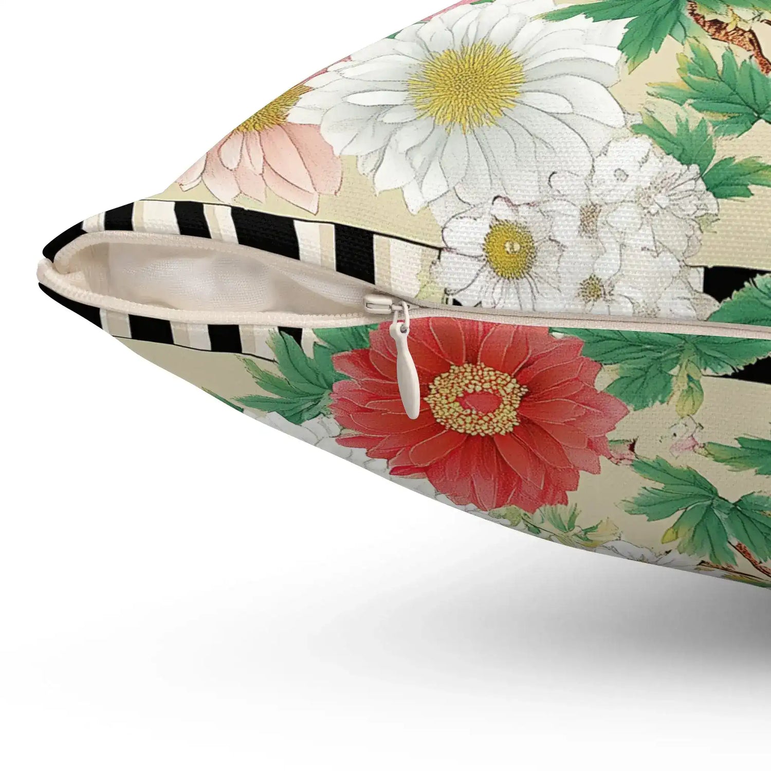 Elegant Crane Garden Throw Pillow