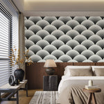 Fish Scale Art Deco Wallpaper