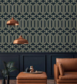 Deco Geometric Repeat Wallpaper