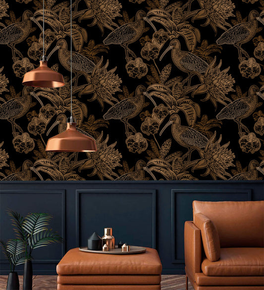 Golden Kiwi Paradise Wallpaper: Bask in the golden hues of paradise with this enchanting design, featuring lush kiwi vines against a backdrop of golden light, evoking a sense of warmth and natural beauty