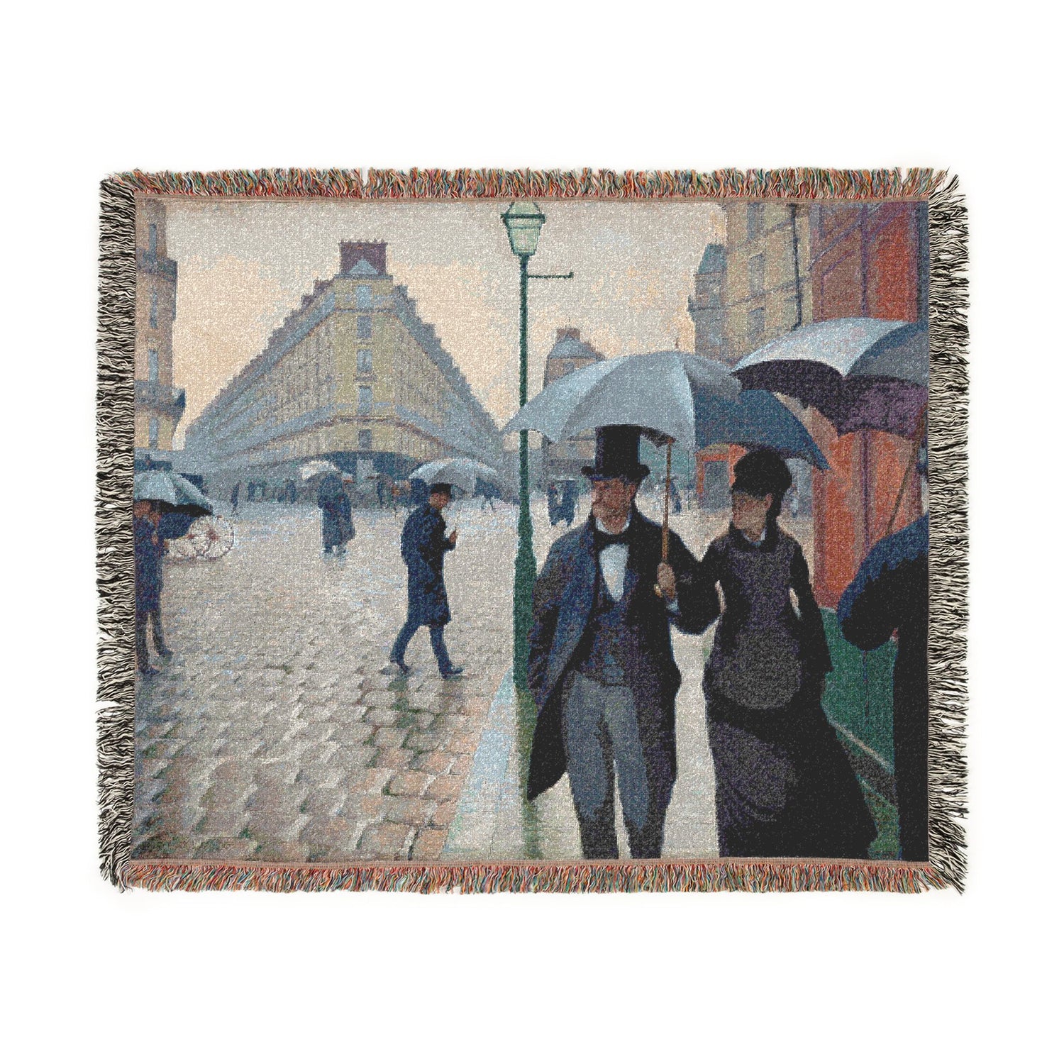 Paris Street; Rainy Day - Gustave Caillebotte Tapestry Blanket