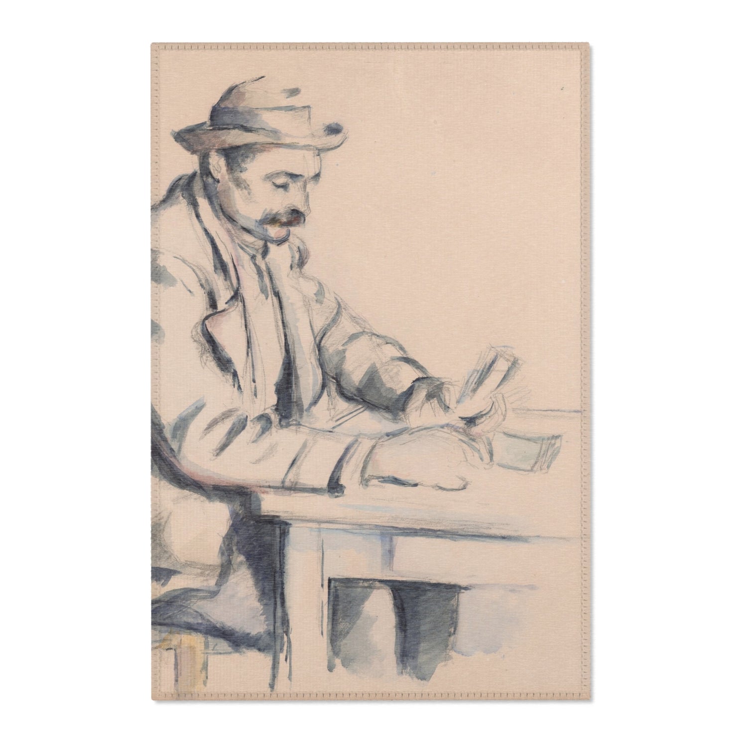 A Study for the Card Players - Paul Cezanne Area Rug