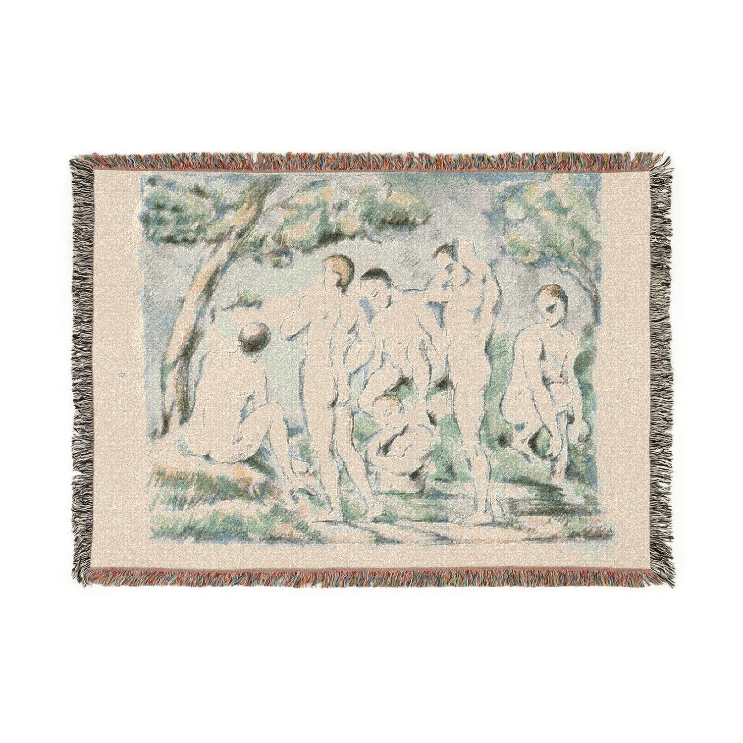 Small Bathers - Paul Cezanne Tapestry Blanket