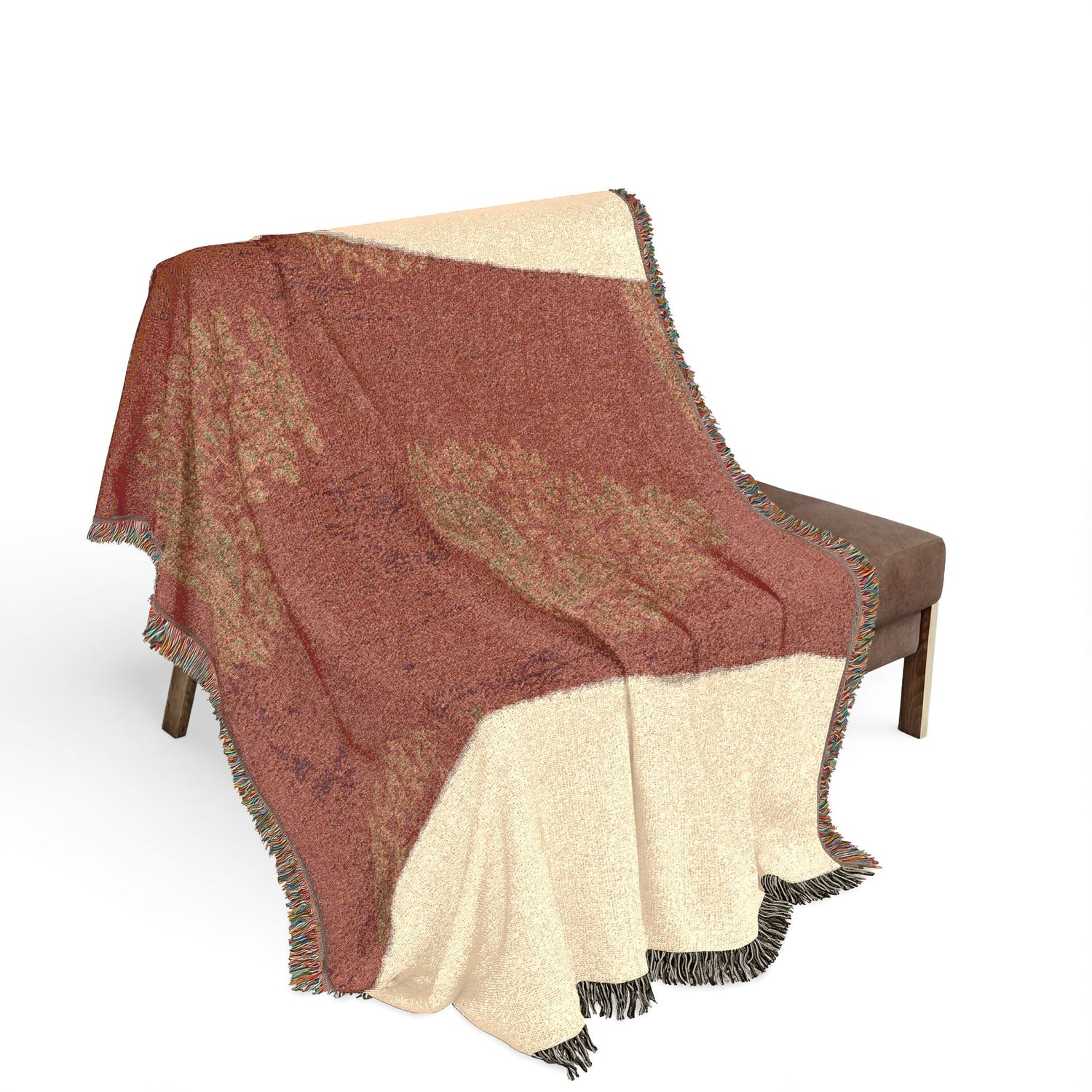 Brocade with Djeiran Gazing at the Moon Woven Throw Blanket