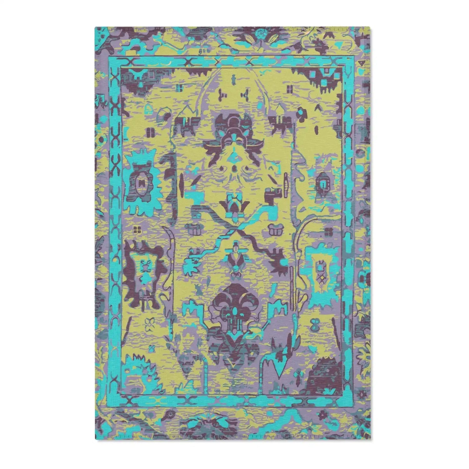 Vibrant Vintage Medallion Accent Rug