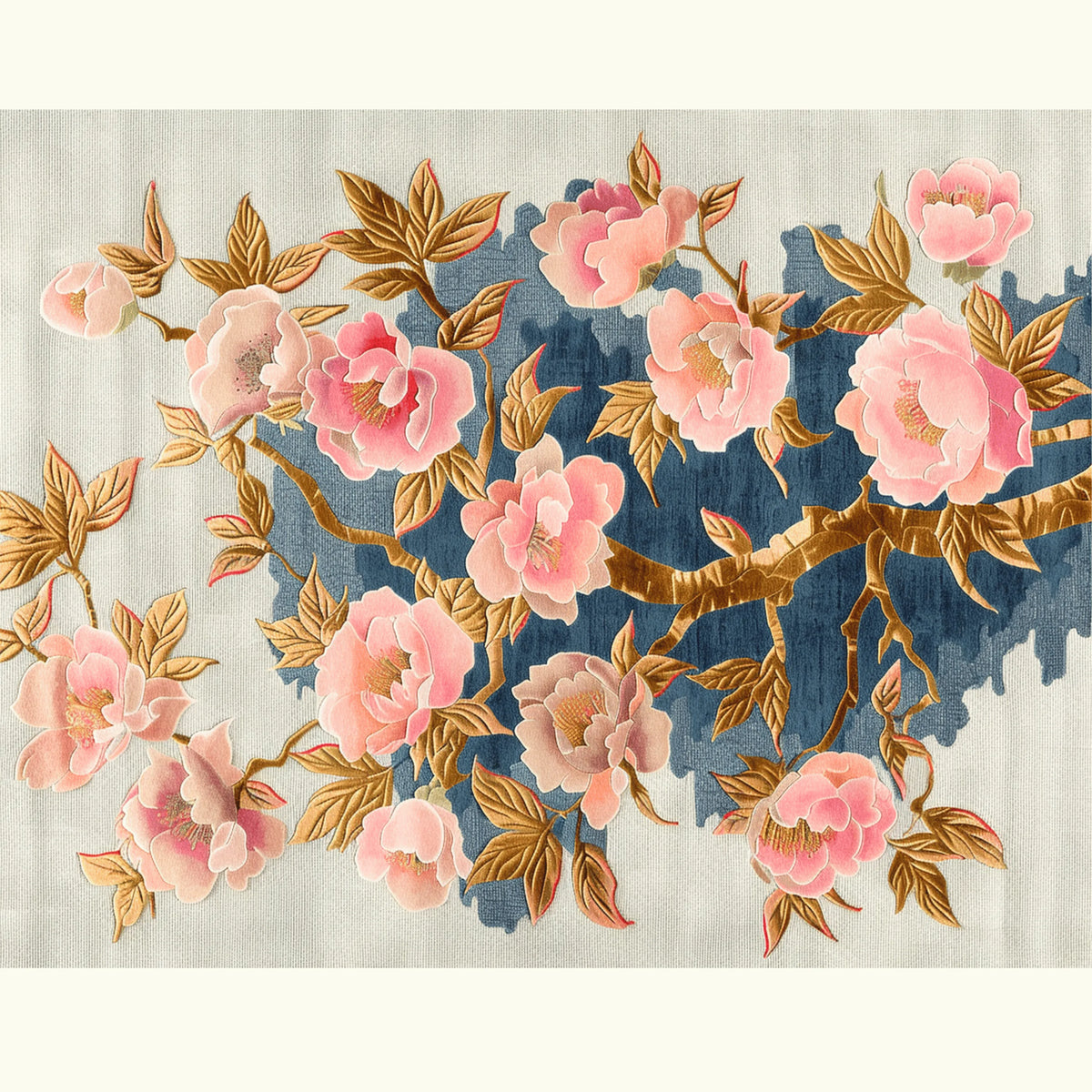 Rose Gold Bloom Hand Tufted Rug