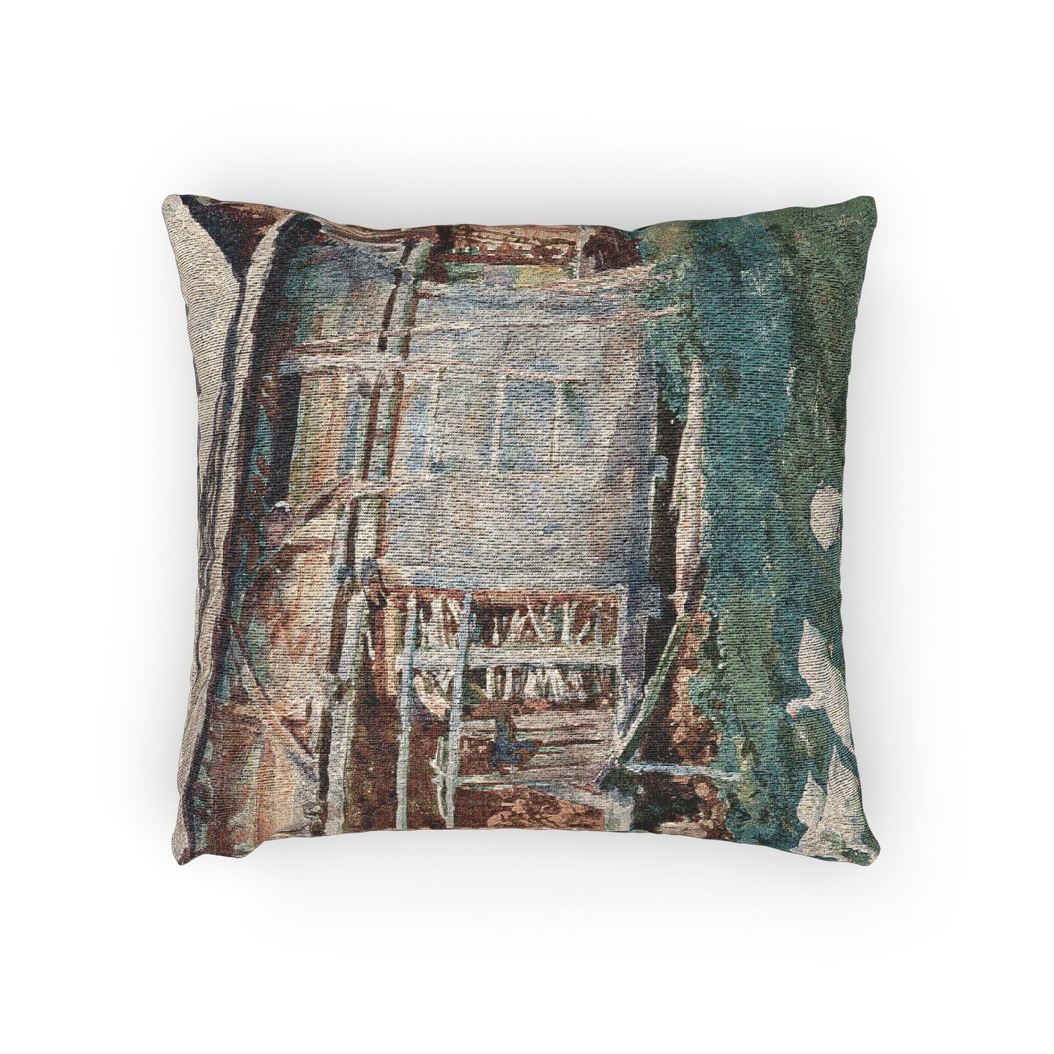 John Singer Sargent - Woodsheds, Tyrol | Woven Pillow