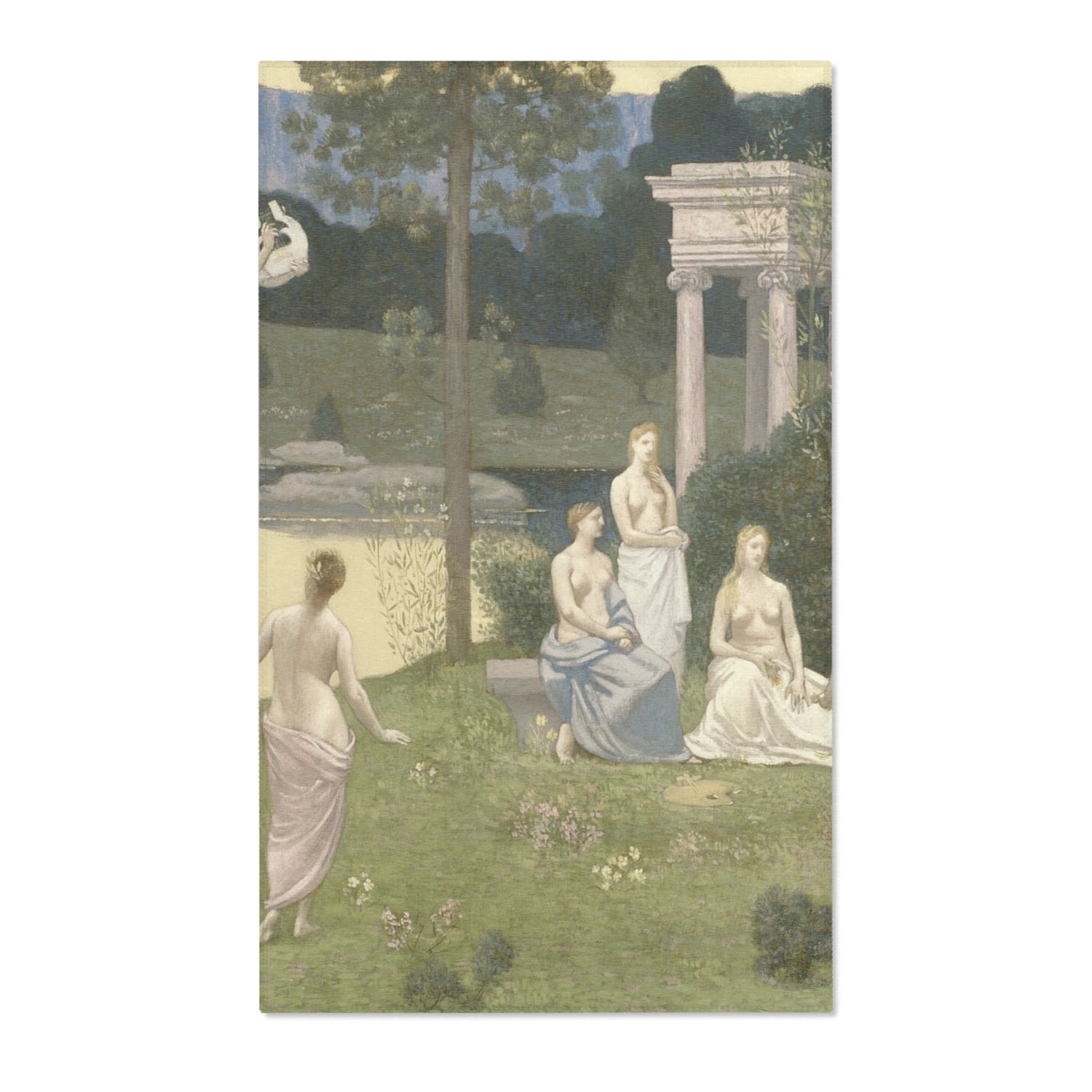 The Sacred Grove, Beloved of the Arts and the Muses - Pierre Puvis de Chavannes Area Rug