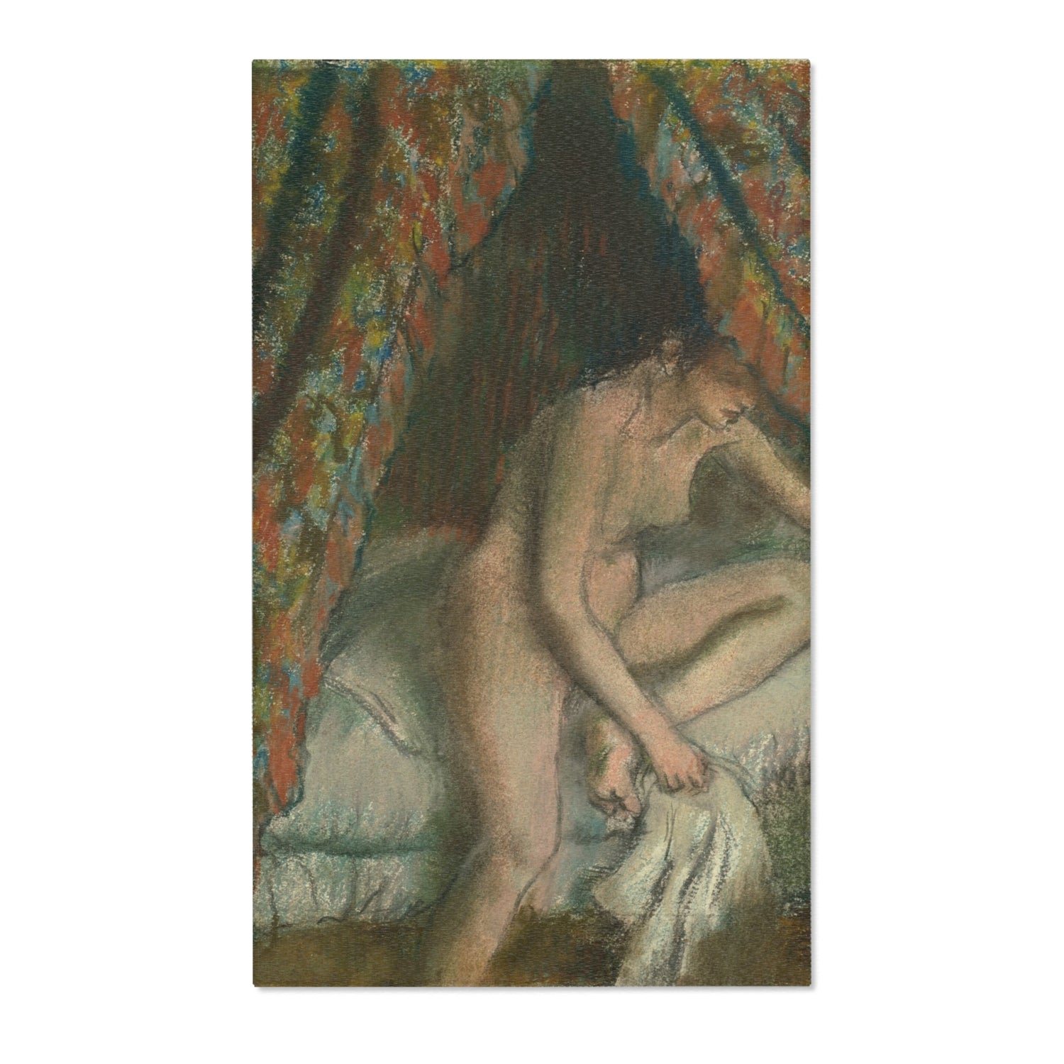 Retiring - Hilaire Germain Edgar Degas Area Rug