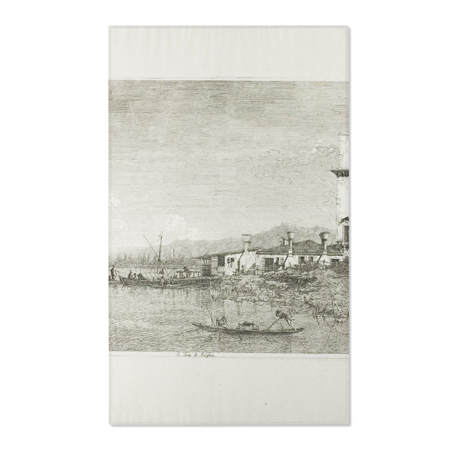 The Tower of Malghera - Canaletto Area Rug