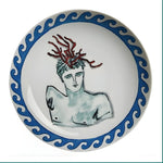 Poseidon's Journey Blue Coral Medusa Decorative Ceramic Plate
