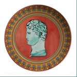 Poseidon's Journey Terracotta & Gold Classical Bust Decorative Ceramic Plate