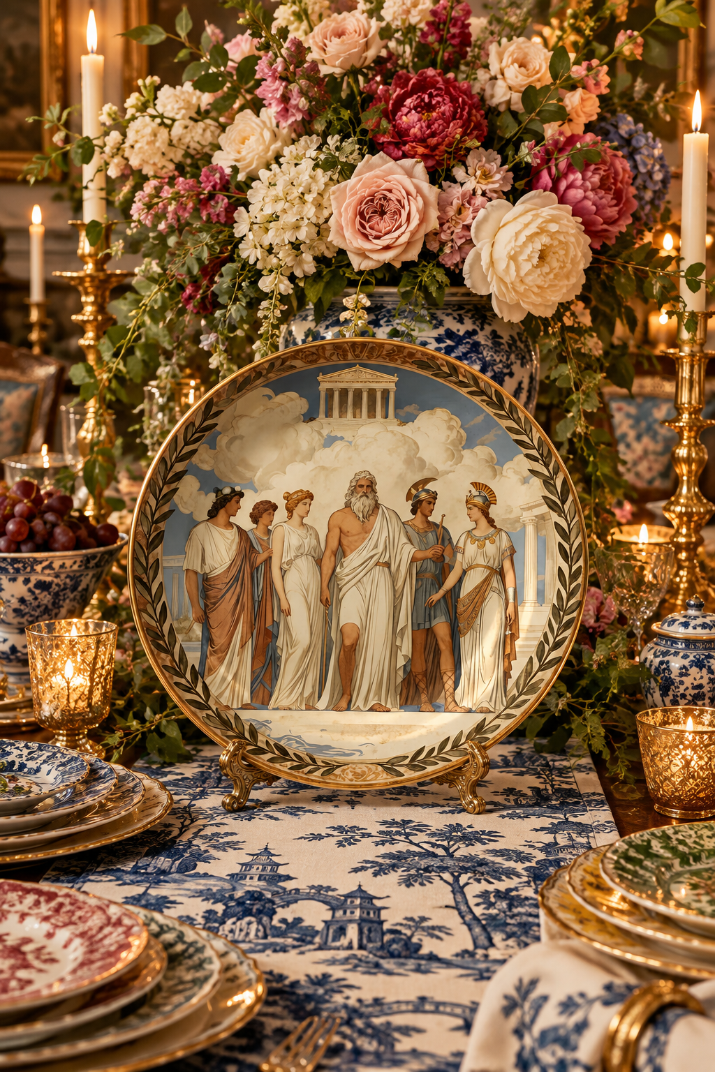 Olympian Gods Greek Mythology Decorative Ceramic Plate