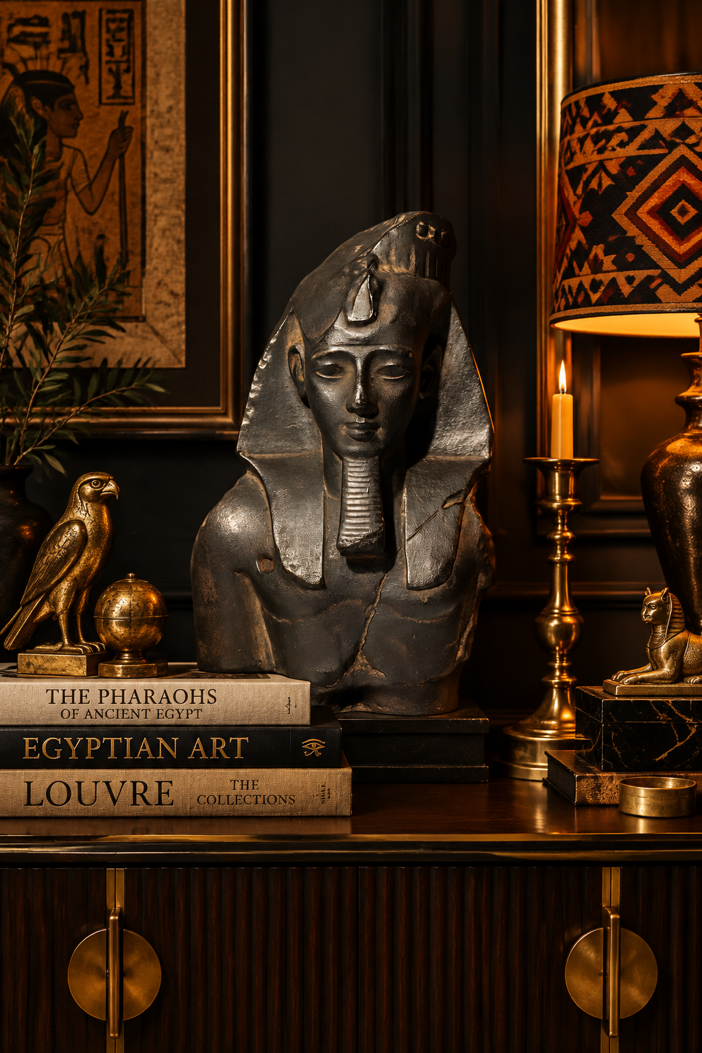 Seti II Egyptian Pharaoh Bust — Museum Replica Statue
